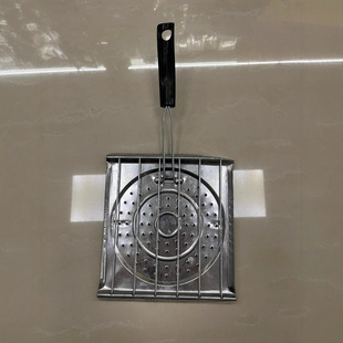Foreign trade toast rack barbecue grill hole transparent rack plastic handle iron wire non-coated barbecue plate