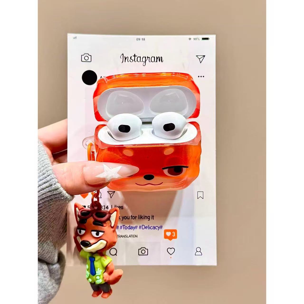 Estereoscópico auriculares Judith Colgante para AirPods 1 / 2 generación Apple inalámbrico Bluetooth auriculares cubierta34 image 4