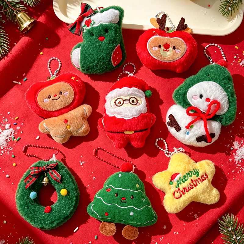 Cross-border foreign trade Christmas original plush doll pendant Christmas costume accessories gingerbread man Christmas decoration gift