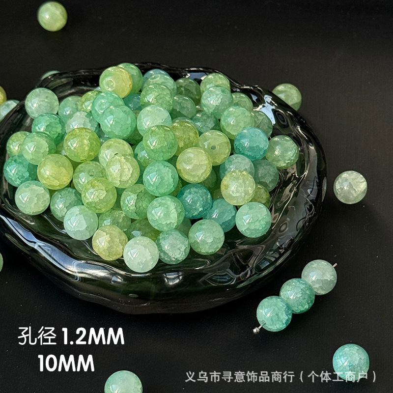 10mm vidrio jade esmaltado cuentas de vidrio sueltas cuentas graduadas DIY pulseras joyas materiales de alta calidad image 12
