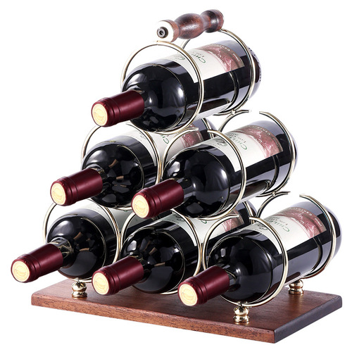 Creative Red Wine Rack Ornament, Solid Wood Upside-Down Wine Cup Rack, Home Use Living Room European Wine Cabinet Display Stand