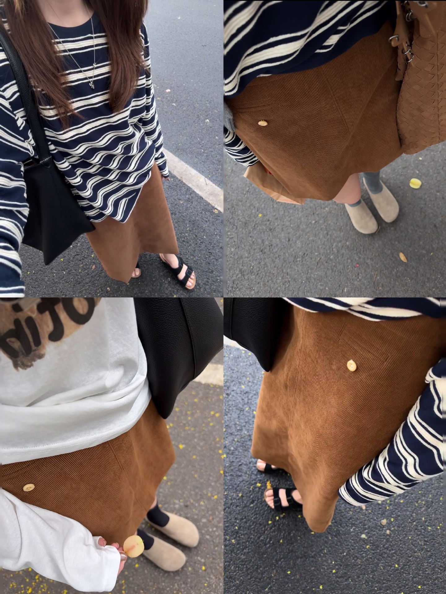 100% Cotton Shopping Mall Corduroy High-Waisted Skirt A-Line Short Skirt Women's Mid-Length Hip-Covering Long Skirt 2025 Autumn and Winter