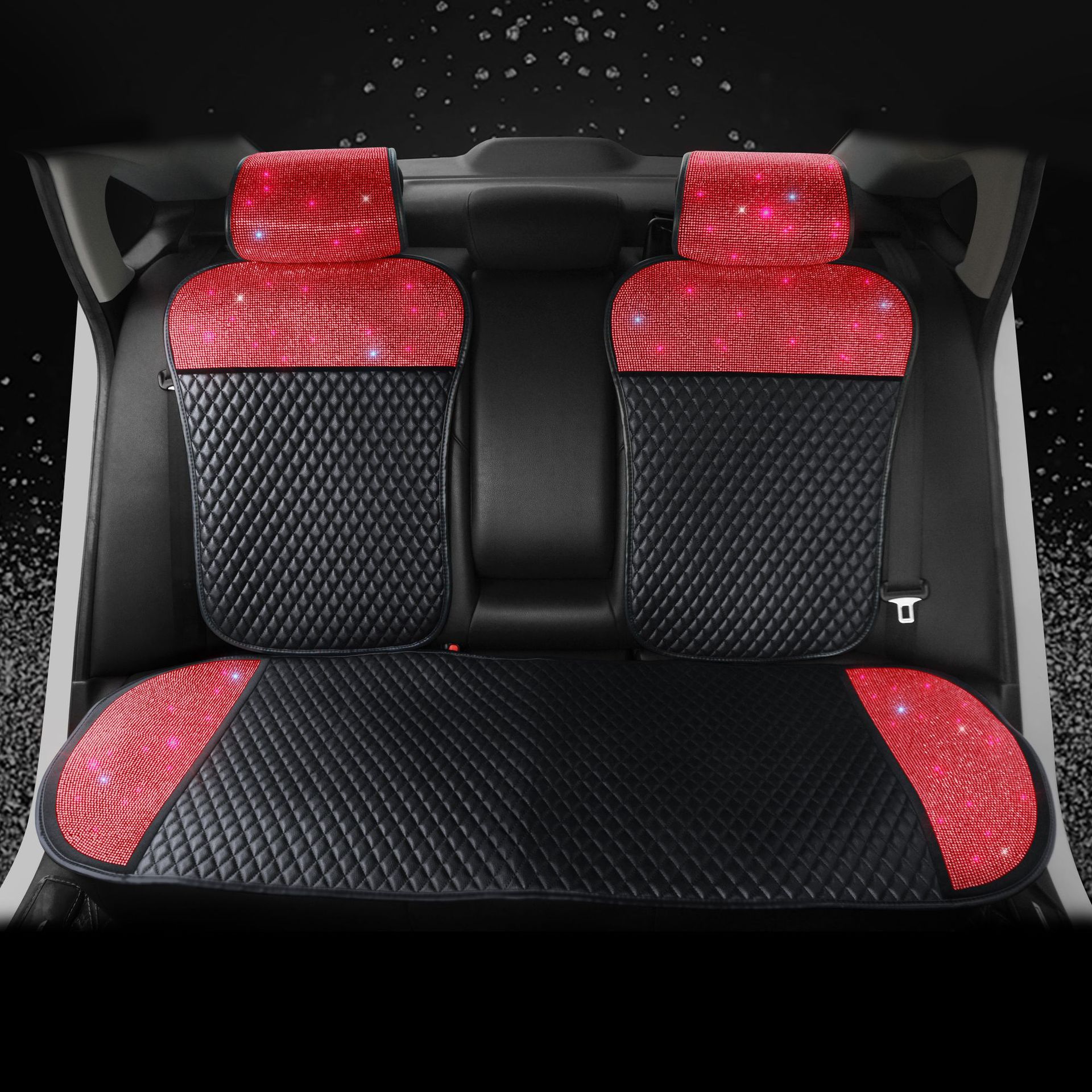 Universal Car Seat Cushion Leather Diamond-Encrusted Car Seat Cover Dropshipping Universal Model for All Seasons Cross-Border E-Commerce