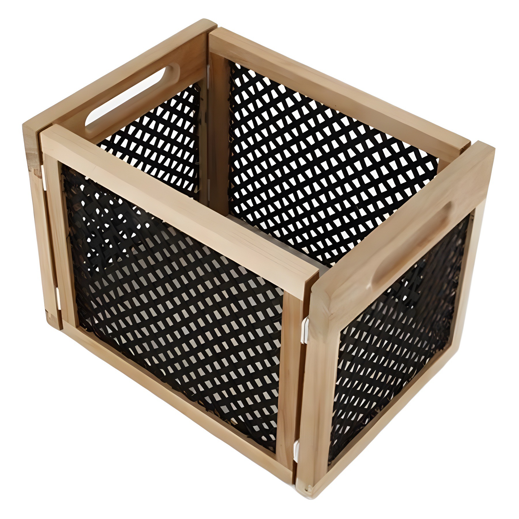 Cesta de almacenamiento de madera sólida de escritorio plegable de madera vintage transfronteriza personalizada caja de almacenamiento de libros