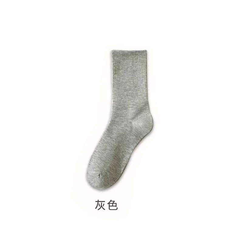 男士中筒精梳棉四季款全棉百搭袜吸汗防臭短袜男透气中筒运动袜子|undefined