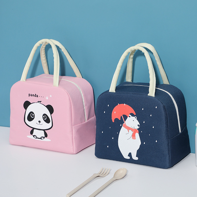 Bolsa de almuerzo de estudiantes bolsa de almacenamiento bolsa de dibujos animados para niños bolsa de aislamiento de oficina con bolsa de almuerzo bolsa de almuerzo