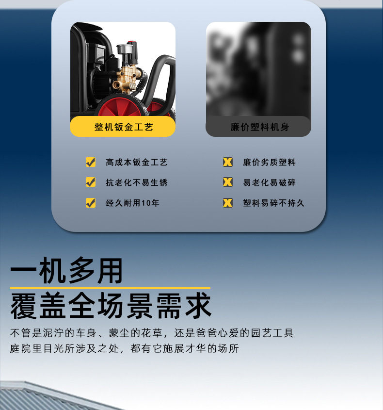 Car washing machine high pressure 220V water gun water pump household high power car brush artifact car automatic washing washing machine grab