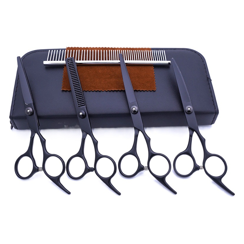 Directo de fábrica de acero inoxidable tijeras para mascotas perro belleza especial tijeras de corte de pelo Teddy corte de pelo traje