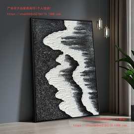 跨境手绘油画 波浪风景挂画轻奢壁挂玄关客厅卧室装饰画