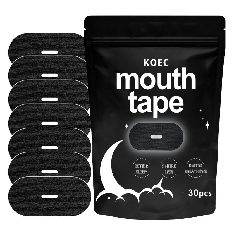 跨境闭口贴防打鼾神器睡觉打呼噜打鼾弹力布闭口贴口呼吸矫正贴片|undefined