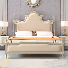 ��ʽ��ľ�����s1.8m�p�˴���Ƥ����鴲�ռ{�����p�˴�ȫ��ľ