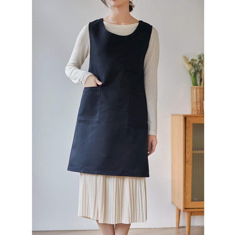 Delantal de tela impermeable de poliéster engrosado para el hogar de estilo japonés coreano floral transfronterizo amazon comercio exterior nuevo