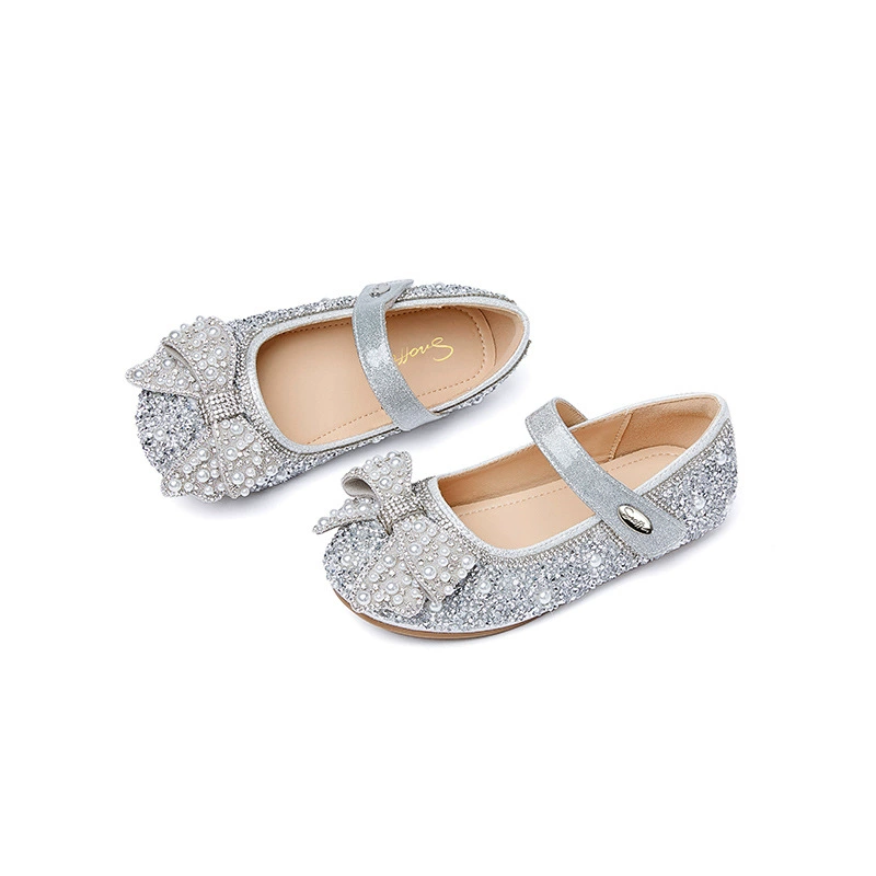 Children's footwear, shiny shoes for leather shoes for princess, autumn, soft sole