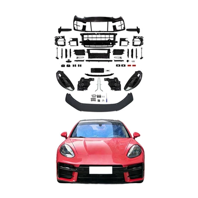 Suitable for Porsche Panamera 11-16 models 970 upgraded to 976 new model front bumper assembly and full body kit (Big Surrounded) - 970-series-changed-to-976-front-end-simplified