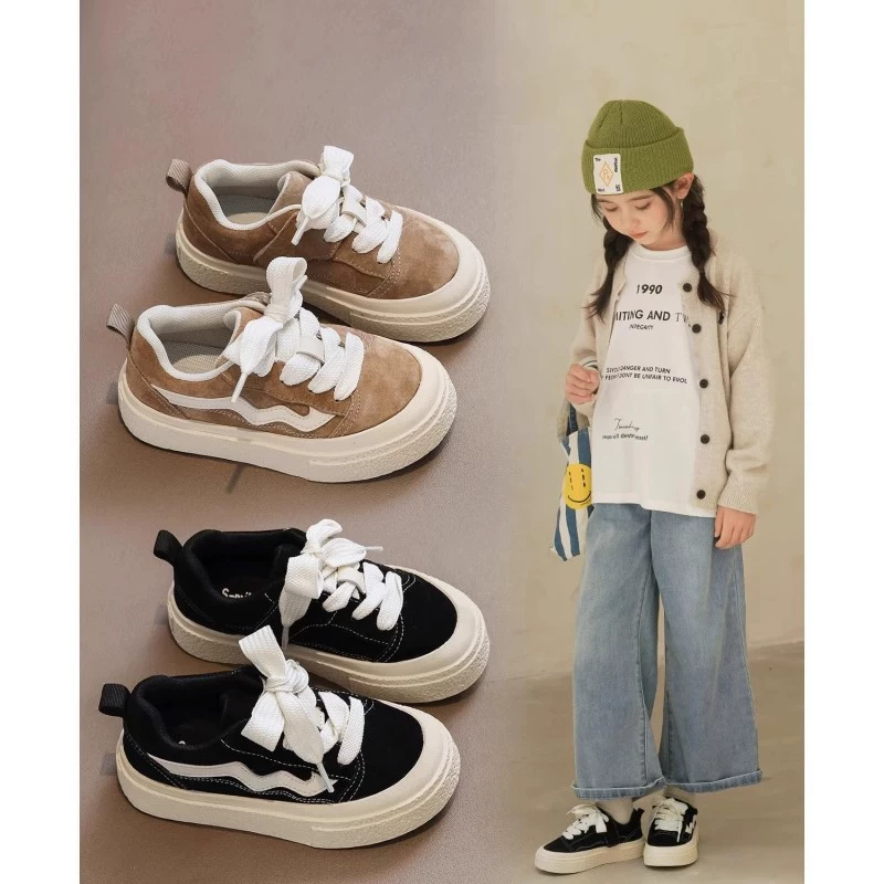 Кроссовки для девочек 2025, весенне-осенняя новая детская обувь, детская повседневная обувь на мягкой подошве, студенческая обувь для мальчиков, детская обувь среднего и большого размера