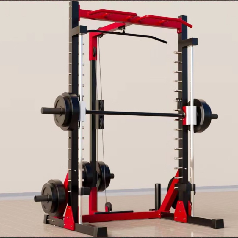 Home Fitness Equipment Gantry Weight Bench Smith Machine Comprehensive Trainer Multi-Functional Squat Rack Single Person Station