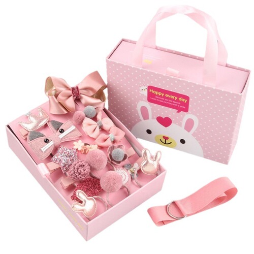 Adorable Children's Hair Accessories Gift Box Set Simple Girls Hair Clips Hairpin European and American Headwear Princess Accessories