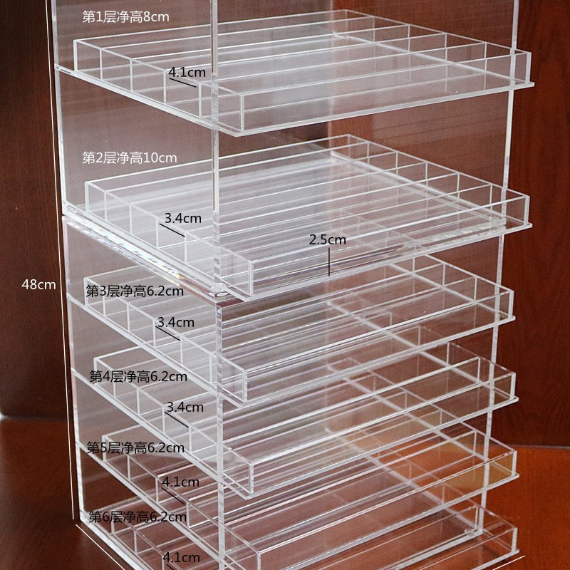 収納ラックアクリルアイシャドウ収納ボックス化粧品デスクトップ引き出しエアクッションパウダー口紅収納ラック|undefined