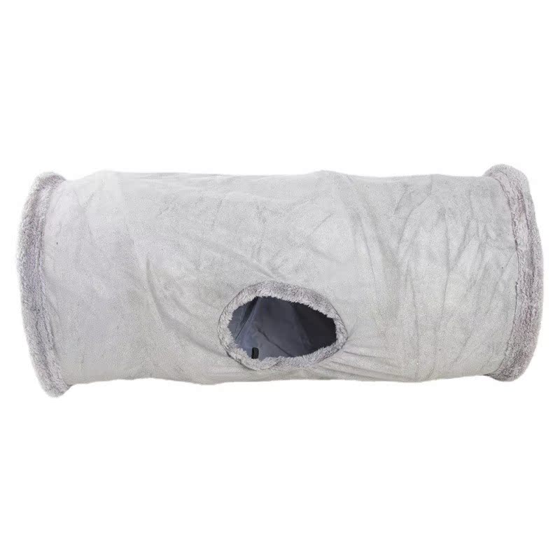 麂皮绒宠物隧道逗猫宠物玩具可折叠通道猫玩具用品加绒猫隧道批发