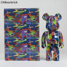 纯原版本彩盒Bearbrick400% KAWS积木熊ABS关节响潮玩公仔玩偶摆