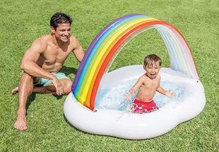 INTEX57141 rainbow baby pool inflatable infant baby swimming pool home