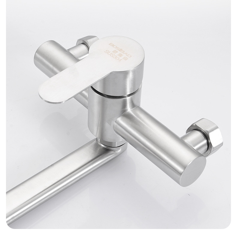 Cross-border Russian kitchen balcony wall-mounted concealed mixing valve with extended handle horizontal pipe water outlet shower faucet undefined