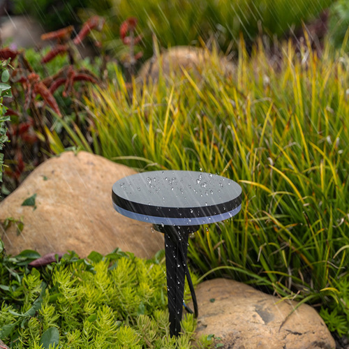 Ground lawn lamp outdoor landscape gardening lawn lamp led simple round aluminum floor lamp
