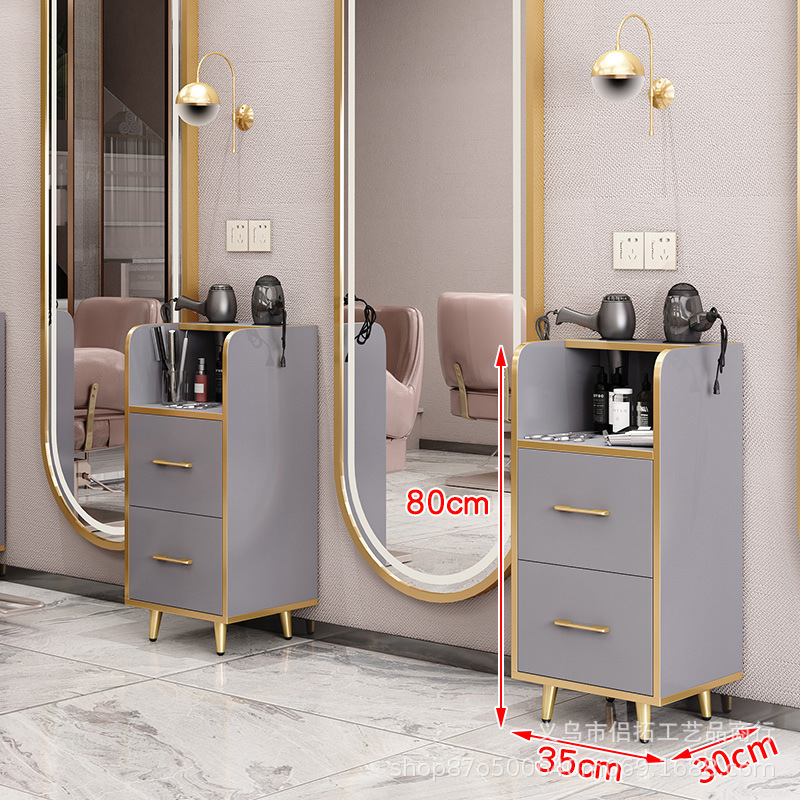 Barbería herramienta gabinete peluquería salón especial peluquería corte de pelo herramienta de gabinete coche salón de belleza herramienta de almacenamiento de mesa con cajón