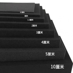 高密度薄海绵片大块防摔海绵厚防撞包装礼盒海绵垫子吸水内衬黑色