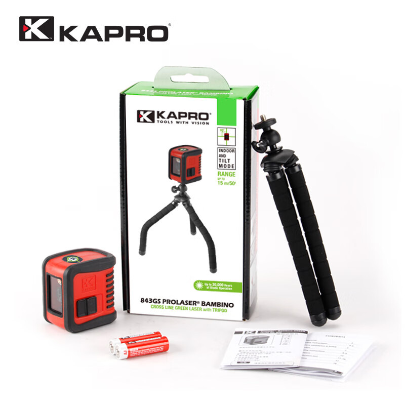 KAPROKAPRO Cape Road Octopus Stand Laser Leveler Green Light Cross 2 Line Mini Line Marking Line