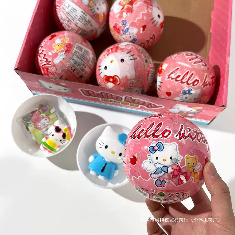 Сюрприз-капсула (Hello Kitty) с мини-фигуркой и пазлом, разные темы, подарок