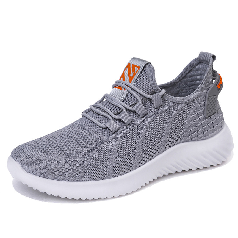 2025 primavera y verano zapatos deportivos casuales transpirables de tejido volador para hombre moda todo-fósforo tendencia zapatos de malla cómodos y ligeros