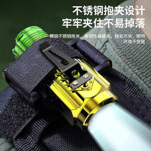 Cross-border new flashlight strong light super bright mini flashing three-eyed monster abs flashlight waterproof cap clip light