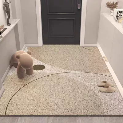 Household Mat, Hallway Mat, Avtomobil döşəmə paspasları - simple-geometry-6-60x90cm-silk-circle