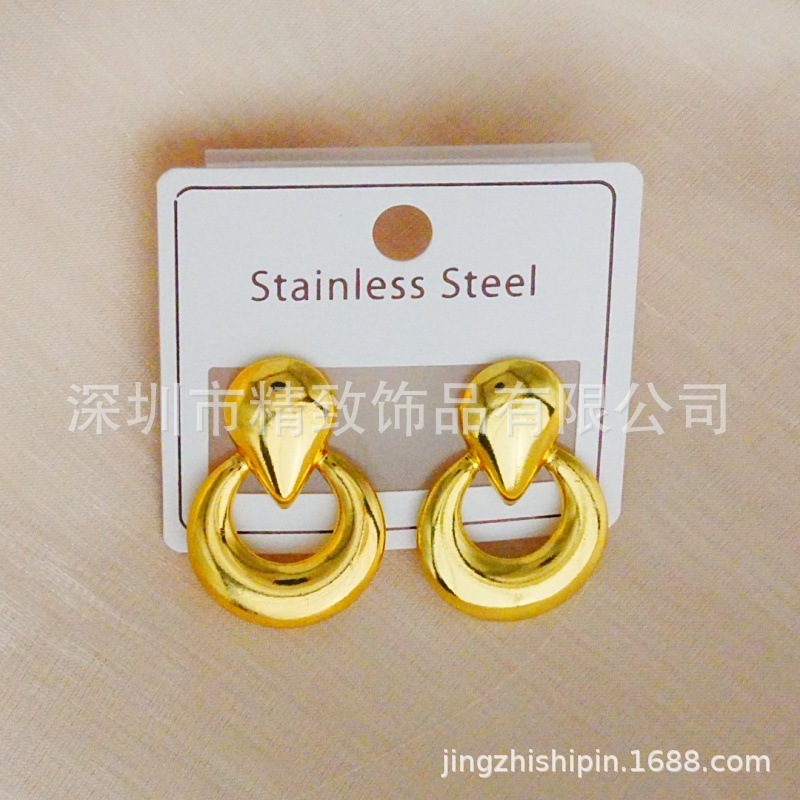 【热销爆款】欧美时尚 跨境个性新款时尚不锈钢耳环 多款轻奢潮流|undefined