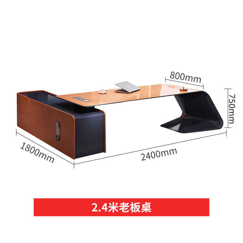 ファッションの上司の机の創意的な総裁の机の大きいクラスの台の軽い豪華な主管のマネージャーの事務の机と椅子の組み合わせの家具|undefined