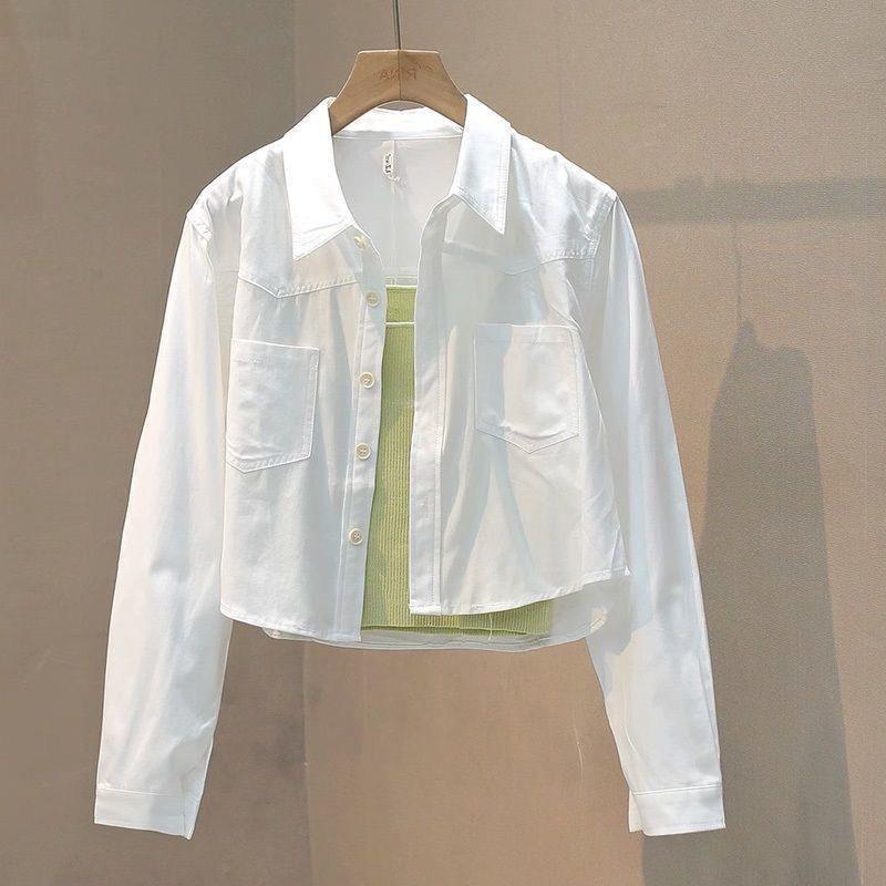 Light and Sophisticated Design, Waist-Cinching 2026 Sun-Protective Short Shirt, Versatile Loose New Style Jacket, Petite Shirt, Long Top