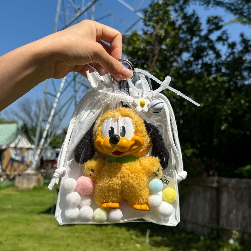 Dimoo Vinyl Protective Case Pluto Micky Family Cute Together Series Protective Case Bag Baby Walking Bag