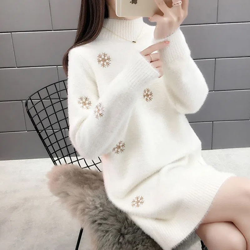 Imitation Mink Velvet Long Sweater Women's New Explosion Bottom Shirt Women's Autumn and Winter Stylish Top