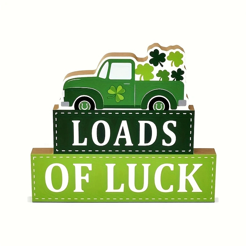 Inventario de madera de trébol irlandés decoración de escritorio de San Pablo decoración tridimensional