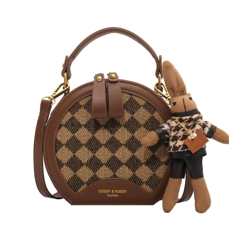 Borsa a tracolla donna stile francese borsa a spalla tessuta_voghion.com