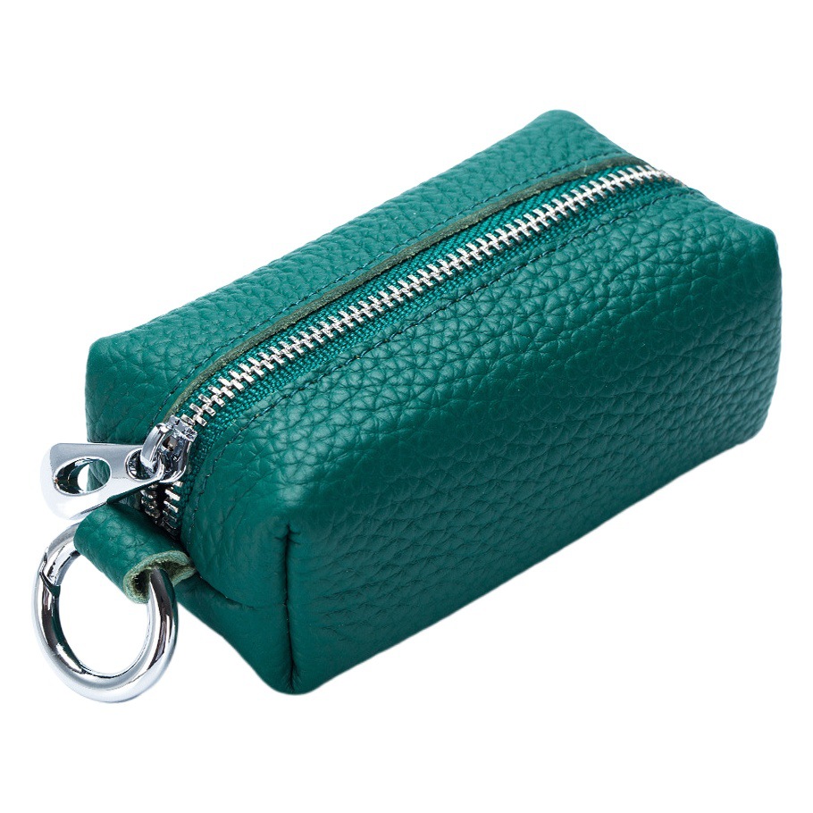 Key Bag Women's Genuine Leather Household Large-Capacity Key Bag Two-In-One Multi-Functional Coin Purse Key Bag Cute