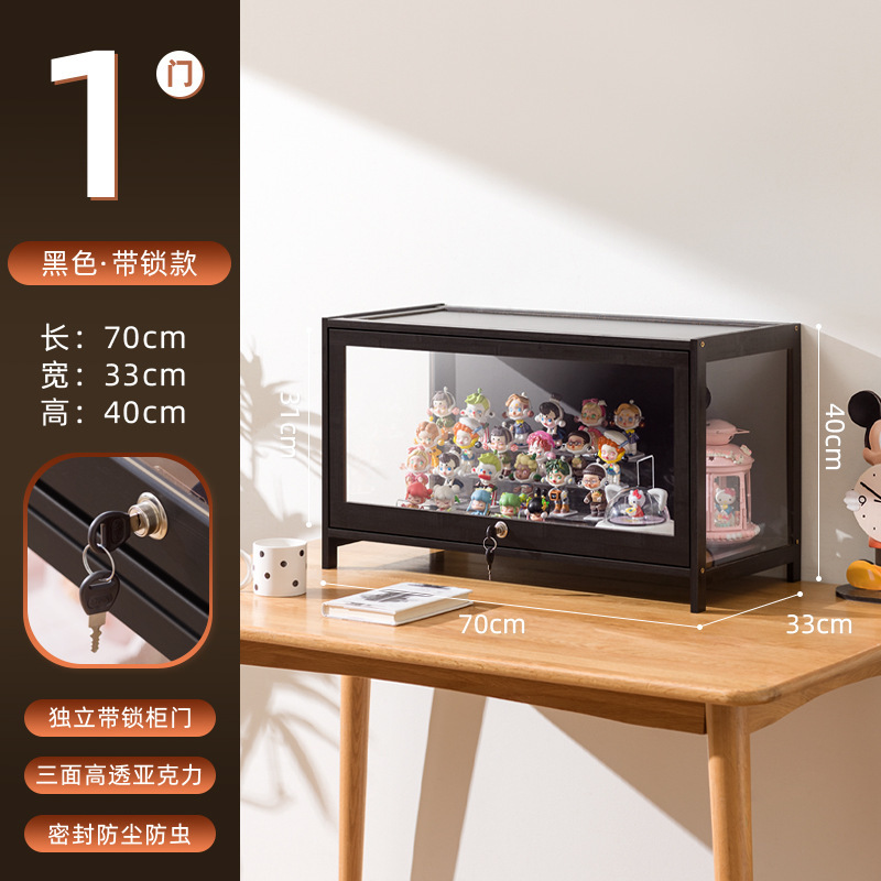 ロック付き手作りディスプレイキャビネット、アクリルディスプレイスタンド、透明防塵モデル人形、ブラインドボックス、トウモロコシディスプレイボックス|undefined