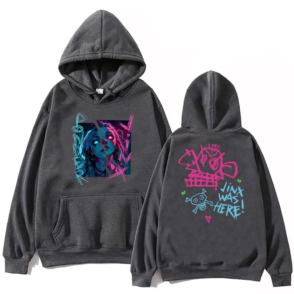 Arcane Broken Jinx Graffiti Art Hoodie Harajuku Pullover Top