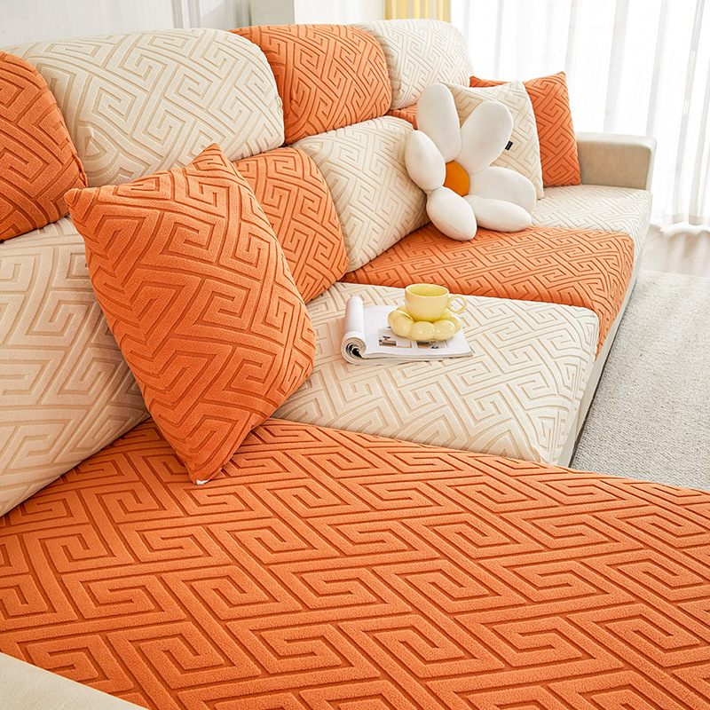 Cubierta de sofá elástica funda de cojín cubierta de sofá simple todo incluido cuatro estaciones cubierta universal toalla cubierta de cojín de sofá