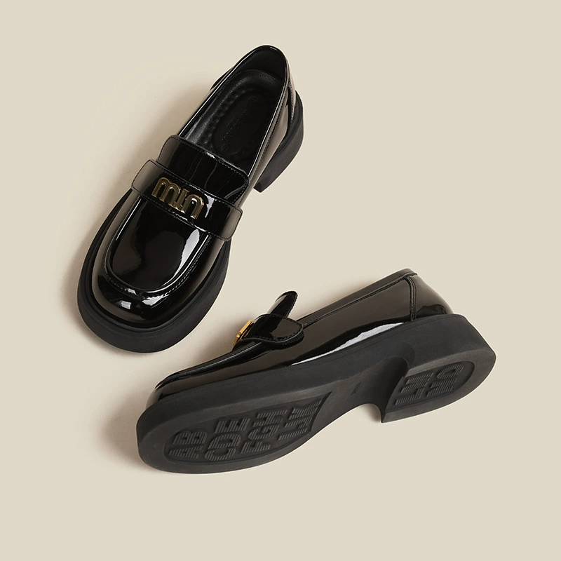 Footwear platform English style for leather shoes, loafers, shoes, internet celebrity