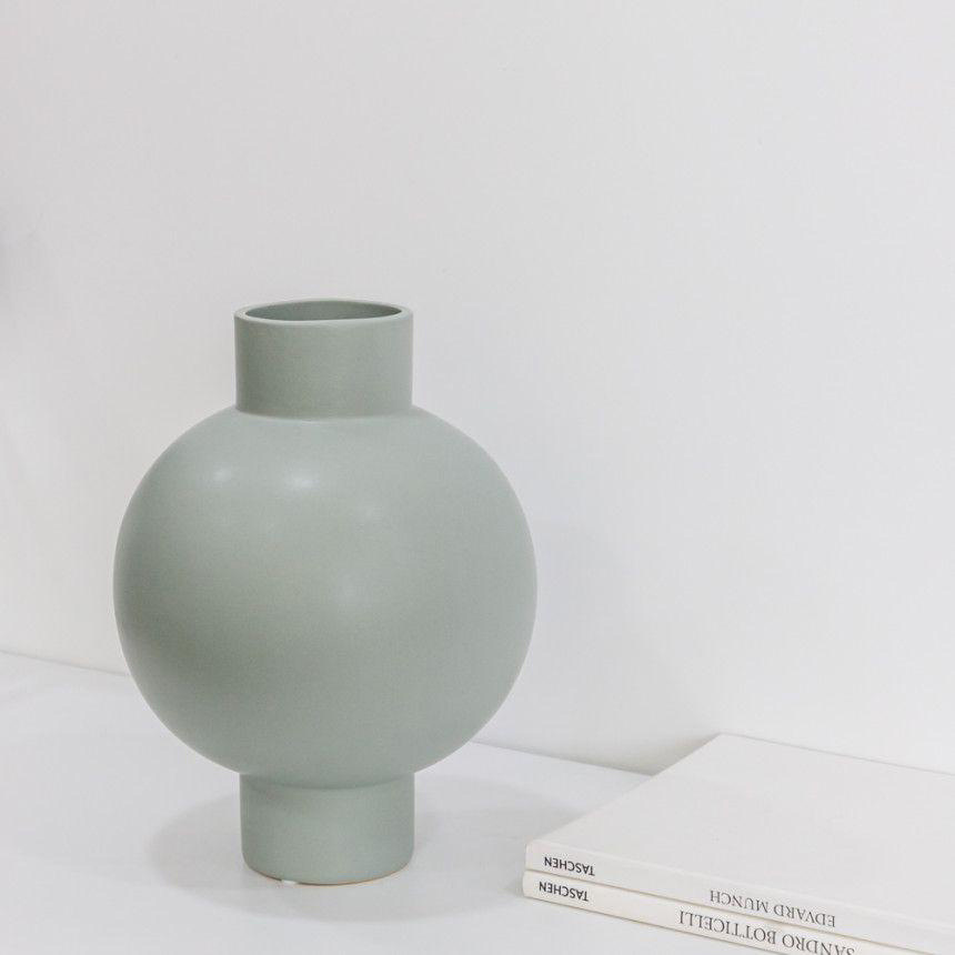 Nórdico creativo tamaño simple florero de cerámica decoración salón TV gabinete pasillo comedor arreglo floral Decoración