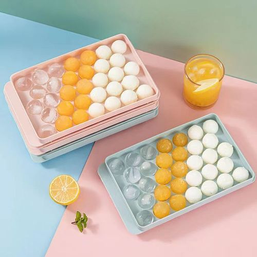 Homemade ice cube mold food-grade spherical ice tray with lid household frozen ice cube artifact creative ice box ice bag
