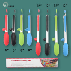 9-inch 12-inch silicone clip stand food clips silicone non-slip food clips barbecue clips steak clips factory wholesale