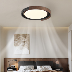 Eye protection antique fan ceiling lamp Nordic designer 2025 new pastoral style master bedroom leafless fan lamp